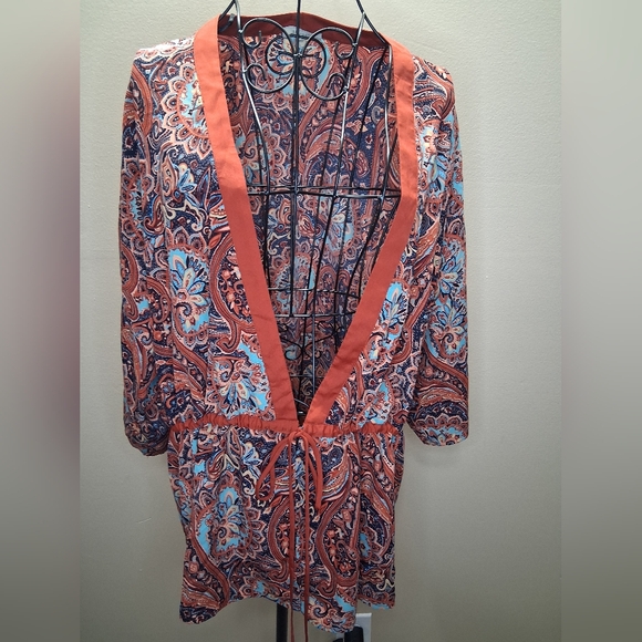 Pleione Multicolor Paisley Kimono - Picture 3 of 11